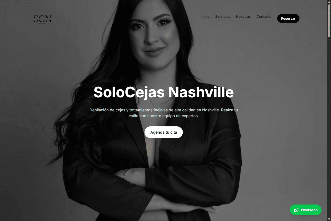 Página profesional Solo Cejas Nashville