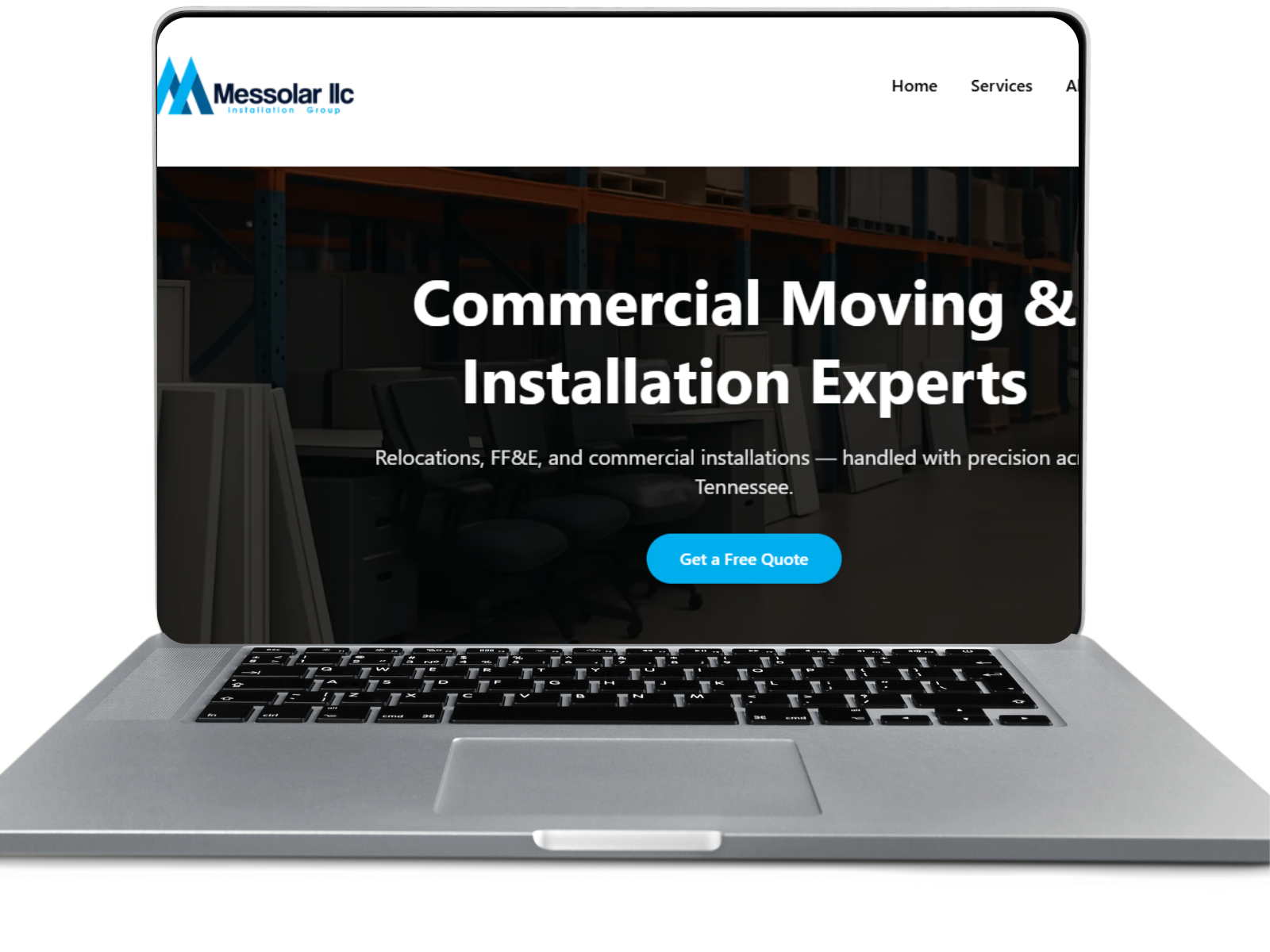 Sitio web para empresas de mudanza